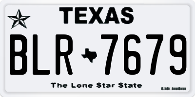 TX license plate BLR7679