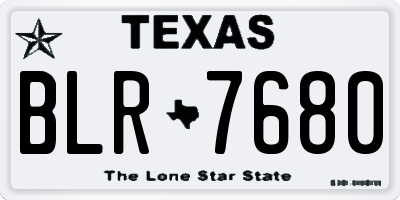 TX license plate BLR7680