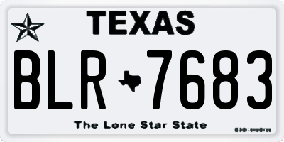 TX license plate BLR7683