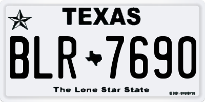 TX license plate BLR7690