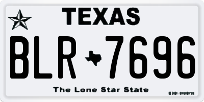 TX license plate BLR7696