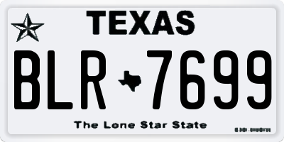 TX license plate BLR7699