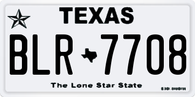 TX license plate BLR7708