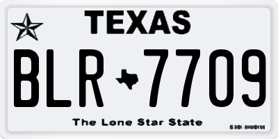 TX license plate BLR7709