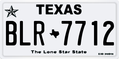 TX license plate BLR7712