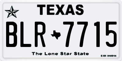 TX license plate BLR7715
