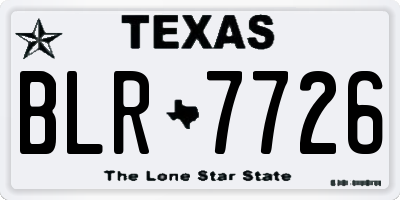 TX license plate BLR7726