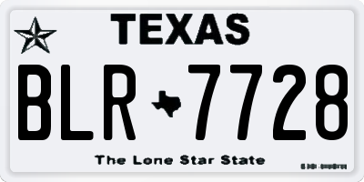 TX license plate BLR7728