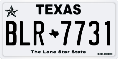 TX license plate BLR7731