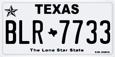 TX license plate BLR7733