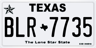 TX license plate BLR7735