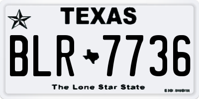 TX license plate BLR7736