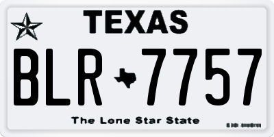 TX license plate BLR7757