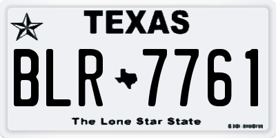 TX license plate BLR7761