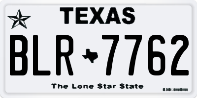 TX license plate BLR7762