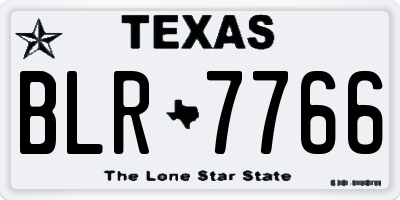 TX license plate BLR7766