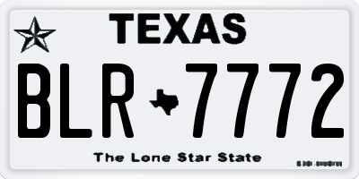 TX license plate BLR7772