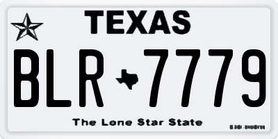 TX license plate BLR7779