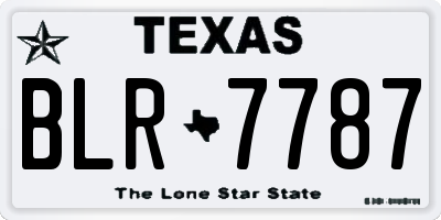 TX license plate BLR7787