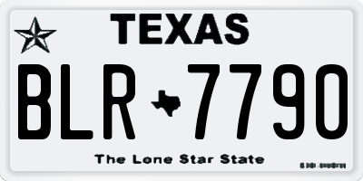 TX license plate BLR7790