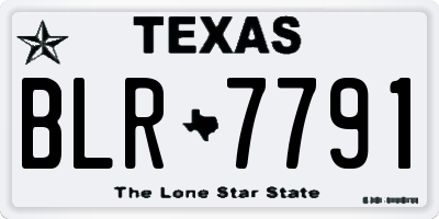 TX license plate BLR7791