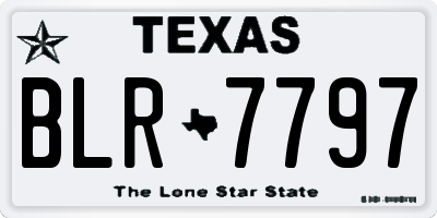 TX license plate BLR7797