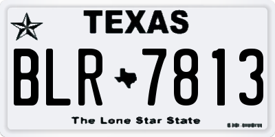 TX license plate BLR7813