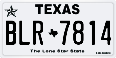 TX license plate BLR7814