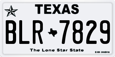 TX license plate BLR7829