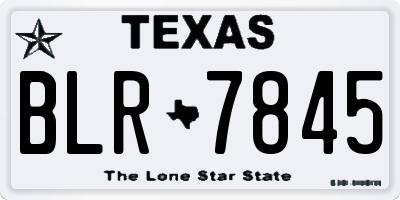 TX license plate BLR7845