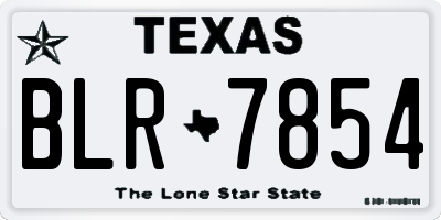 TX license plate BLR7854