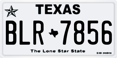 TX license plate BLR7856