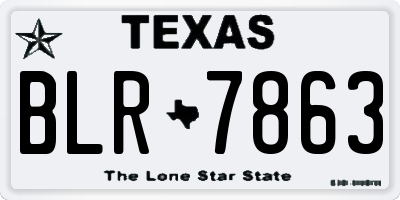 TX license plate BLR7863