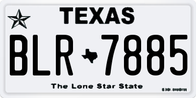 TX license plate BLR7885