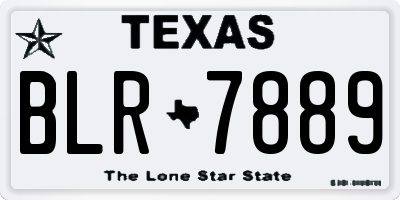 TX license plate BLR7889
