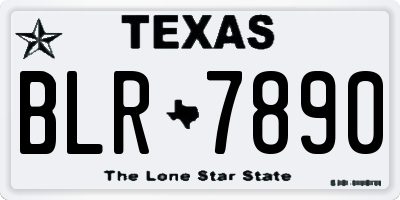 TX license plate BLR7890