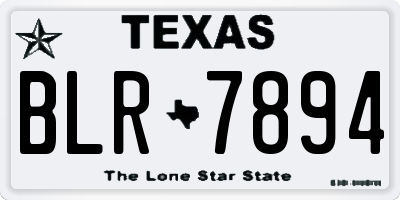 TX license plate BLR7894