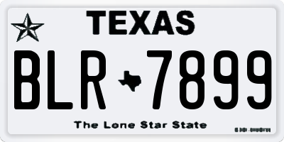 TX license plate BLR7899