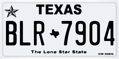 TX license plate BLR7904