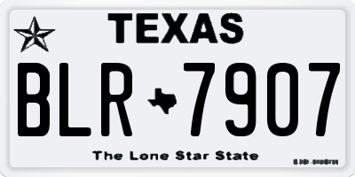 TX license plate BLR7907