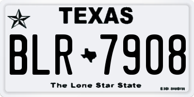 TX license plate BLR7908