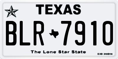 TX license plate BLR7910