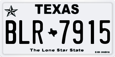 TX license plate BLR7915
