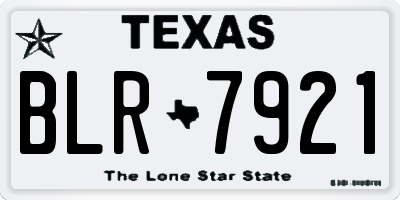 TX license plate BLR7921