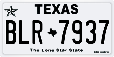 TX license plate BLR7937