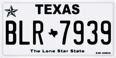 TX license plate BLR7939