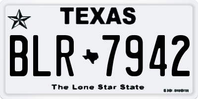 TX license plate BLR7942