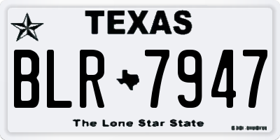 TX license plate BLR7947
