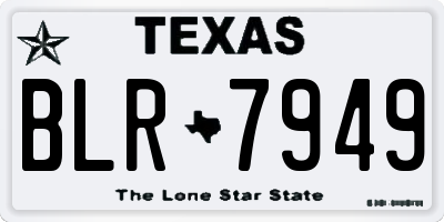 TX license plate BLR7949