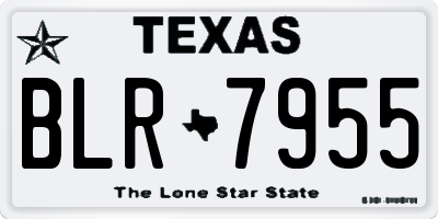 TX license plate BLR7955